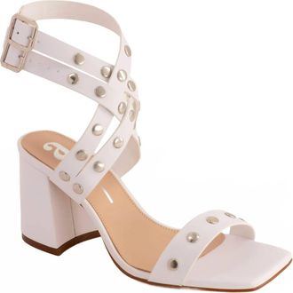 Andrea Womens Studded Sandal In White