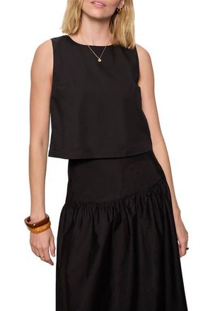 Sanctuary The Desired Summer Cotton Crop Top in Black at Nordstrom, Size X-Large