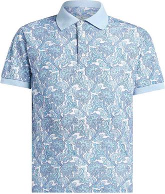 Etro Light Blue Cotton Polo Shirt