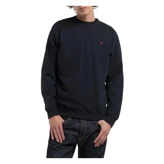 Replay Sweatshirt met ronde hals - Heren - Sweatshirts & Hoodies - Blauw - Maat: XL Katoen