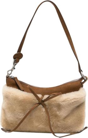 Marge Sherwood Ribbon Pochette - Dames - Schoudertassen - Beige - ONE Size - Leer - Tassen