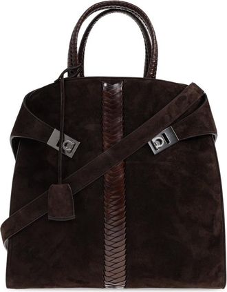 Ferragamo Hug Bag - Heren - Tassen - Bruin - Maat: ONE Size Leer
