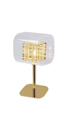 Netlighting Avignon 1 Light Table Lamp Gold Crystal