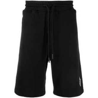 Marcelo Burlon Korte Broeken, Heren, Zwart, L, Katoen, Bermuda Shorts