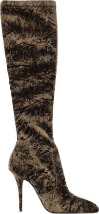 Saint Laurent Talia Velvet Boots