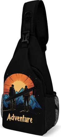 Generic Hiking Outdoor Camping Adventure Unisex Shoulder Bags Casual Crossbody Chest Bag Sling Backpack for Hiking Cycling Travel