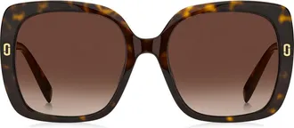 Marc Jacobs 56mm Square Sunglasses in Havana/brown Sf at Nordstrom