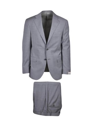 Corneliani Grey Virgin Wool Elastomultiester Men Suit