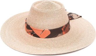 Ferragamo Ribbon-Tie Straw Hat