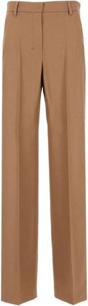 Max Mara Smmcottage Wijde Broek - Dames - Broeken - Bruin - Maat: XS Zijde
