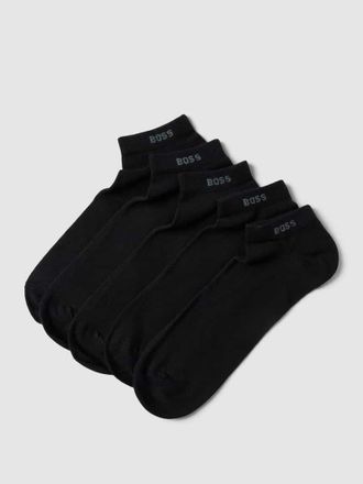 HUGO BOSS Sneakersocken mit Label-Detail im 5er-Pack in Black, Gr&ouml;&szlig;e 39-42