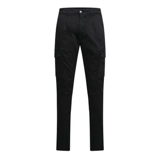 Replay Heren Katoenen Denim Slim Cargo Broek (Zwart)