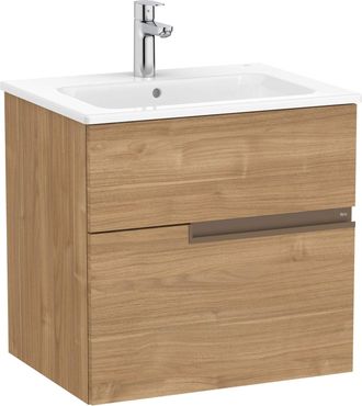 Roca Pack Unik Mueble Base De 2 Cajones + Lavabo Victoria-n - Roca Color: Nogal