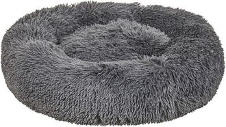 Beliani Cama Para Perro De Pelo Sint&eacute;tico Gris Oscuro 60 Cm Mascota Gato Suave Kulu