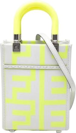 Fendi Pre-owned Leather fendi-bags - Dames - Vintage Mini Tas - Wit - ONE Size - Vintage