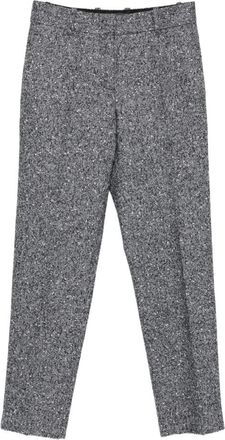 Ermanno Scervino Wol Viscose Polyamide Broek - Dames - Straight fit broeken - Grijs - M - Wol - Broeken