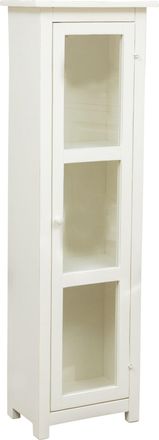 Biscottini International Biscottini - Vitrina De Estilo Country De Madera Maciza De Tilo Acabado Con Efecto Blanco Envejecido.made In Italy