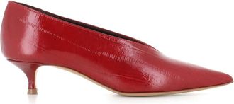 Le Monde Beryl Babouche 40 Leren Pumps - Dames - Pumps - Rood - 37 EU - Leer - Schoenen
