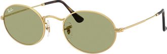 Ray-Ban RB3547 Oval 001/4E Mens Sunglasses Gold Size 51