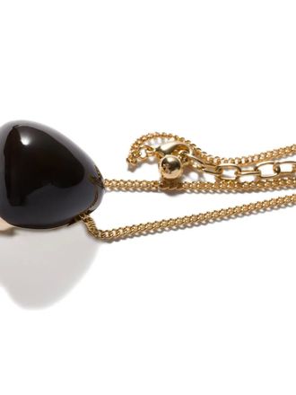 Miu Miu ball-pendant necklace - women - Methacrylate/Brass - One Size - Brown