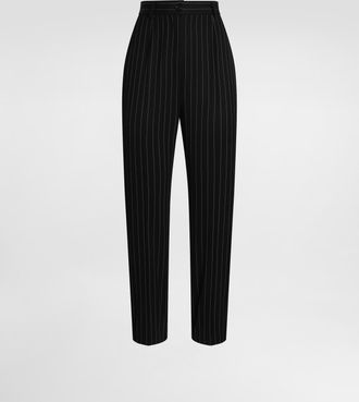 Dolce & Gabbana Pinstripe Wool Trousers - Woman Pants And Shorts Multicolor 38
