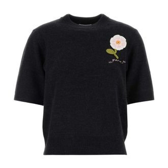 Ganni T-Shirts, female, Black, Size: XS Phantom T-Shirt