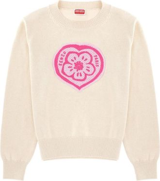 Kenzo Boke Hart Trui - Dames - Ronde hals truien - Roze - M - Katoen - Truien & Vesten