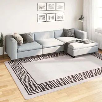 vidaXL vidaXL Tappeto Lavabile 190x300 cm Beige Chiaro Antiscivolo
