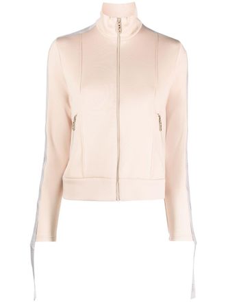 Fendi logo-tape zip-up sweatshirt - Neutrals