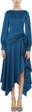 Theia Florence Handkerchief Dress In Poseidon