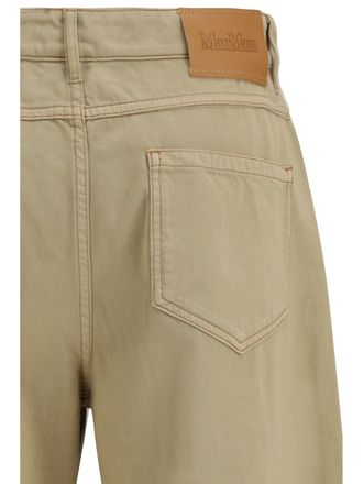 Max Mara Womens Baggy Pants Cotton Satin Colonial Tops Top