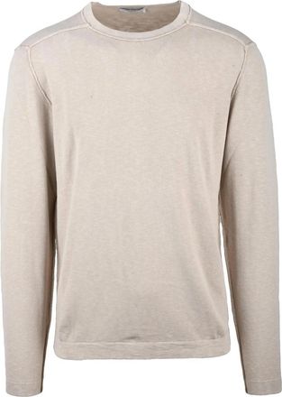 Wool & Co Beige Crewneck Cotton Sweater
