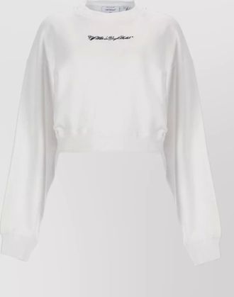 Off-white cropped logo-print sweatshirt