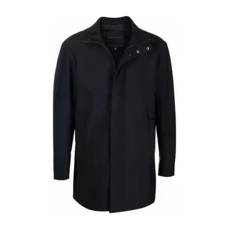 Emporio Armani Jassen, Heren, Zwart, 3Xl, Stretch Trenchcoat