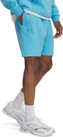 Under Armour Mens Essential Fleece Shorts - Ether Blue/Ether Blue Size XXL