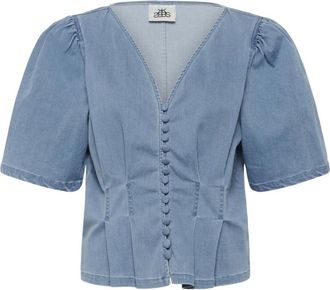 Karen by Simonsen Mujer, Blusas y Camisas, Azul, Talla: L
