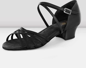 Bloch Womens Leather Annabella Latin Practice Shoe In Black