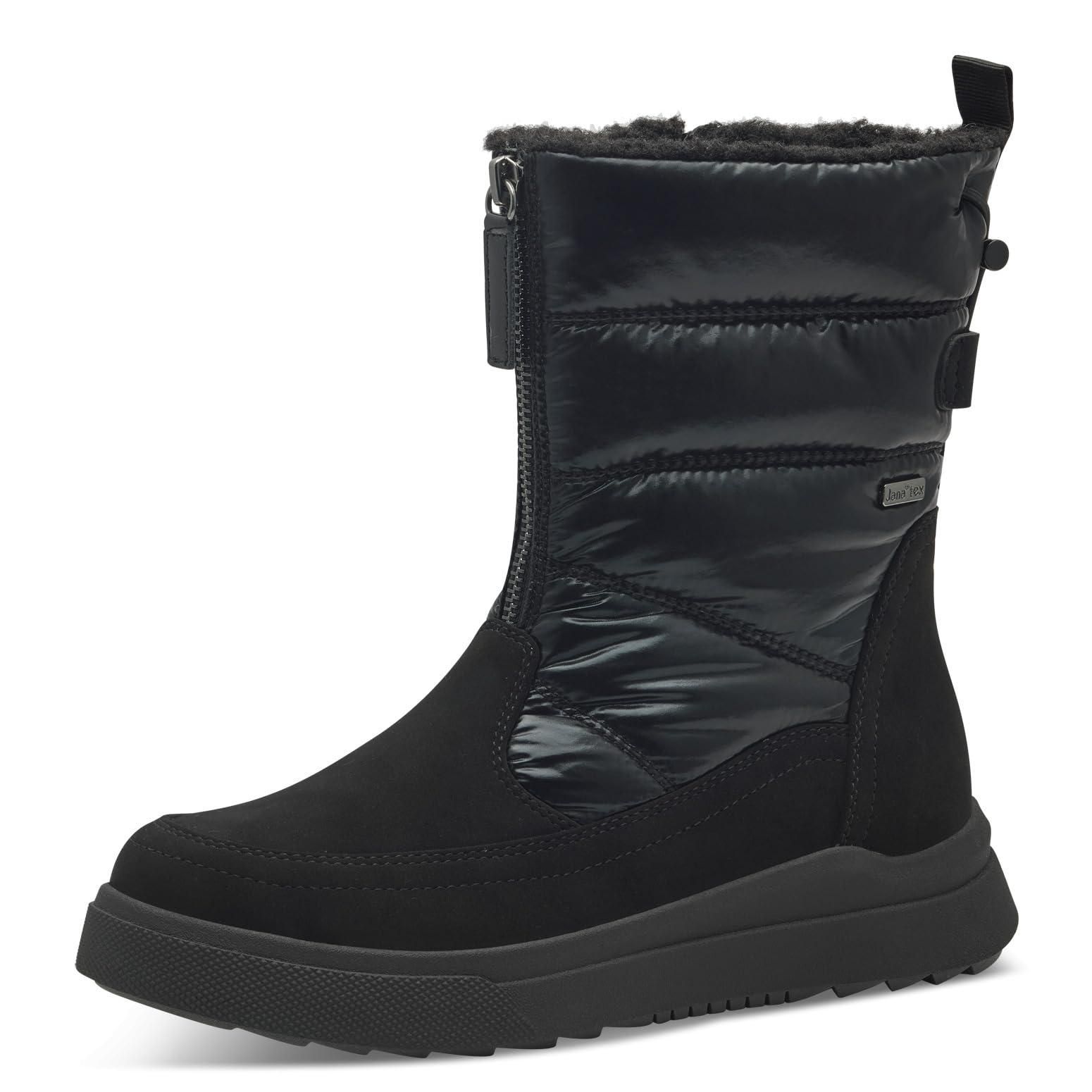 Jana Damen Winterstiefel Ohne Absatz – Wasserabweisend, Vegan, Gefüttert, Für Breite Füße (H-Weite)