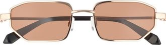 Off-white Loa 53mm Rectangular Sunglasses in Gold Brown at Nordstrom Rack