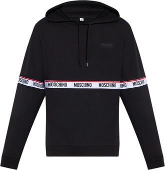 Moschino Zwarte Katoenen Hoodie Underbear Pe 24 - Heren - Hoodies - Zwart - S - Katoen - Hoodies & sweatvesten