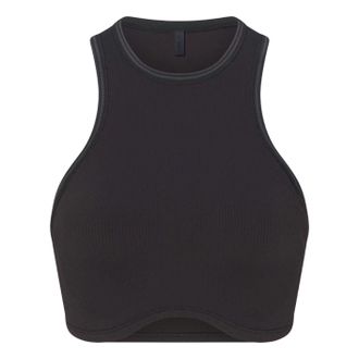 Nike (WMNS) Nike x SKIMS Ribbed Seamless Racer Front Bra Obsidian BABRA9714W-OAR