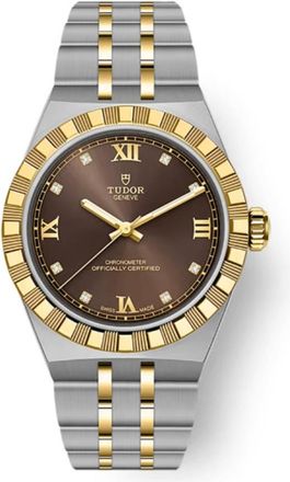 Tudor Royal Automatic Diamond Brown Dial Ladies Watch M2830A1A3-0001