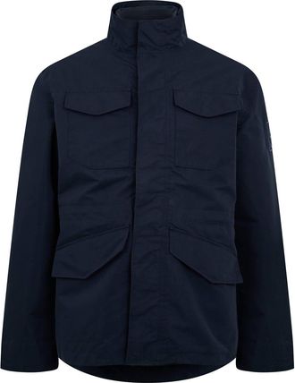 Timberland Mens Solid Patterned Three in One Field Jacket with Flap Pocket in Dark Sapphire - Size X-Large