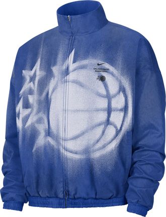 Nike Mens Orlando Magic Standard Issue Basketball Woven Jacket in Blue | II6289-480