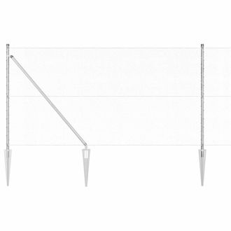 Berkfield Home Hexagon Fence 1.4x50 m Galvanised Steel in Silver