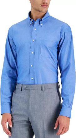 Brooks Brothers B by Brooks Brothers Dress Shirt Men Blue Non-Iron Regular Fit FTS311