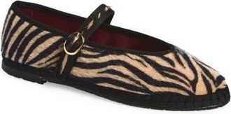 Flabelus x Nordstrom Animal Print Ballet Flat in Black at Nordstrom, Size 42