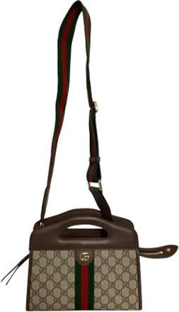Gucci Pre-owned Handbags, female, Brown, Size: ONE SIZE Pre-owned Leather crossbody-bags