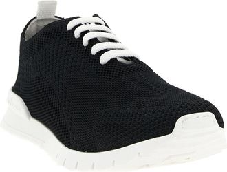 Kiton Textured Knit Sneaker - Black