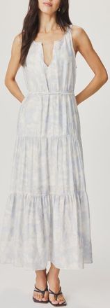 Splendid Iris Paisley Print Tiered Maxi Dress in Antique Pearl Grey at Nordstrom, Size X-Small